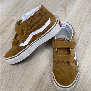 Classic Vans half cab / gold corduroy kids sz 2